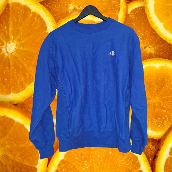 Vintage Champion Reverse Weave Bright Blue Sweatshirt Size Medium - Picture 6 of 9